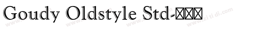 Goudy Oldstyle Std字体转换